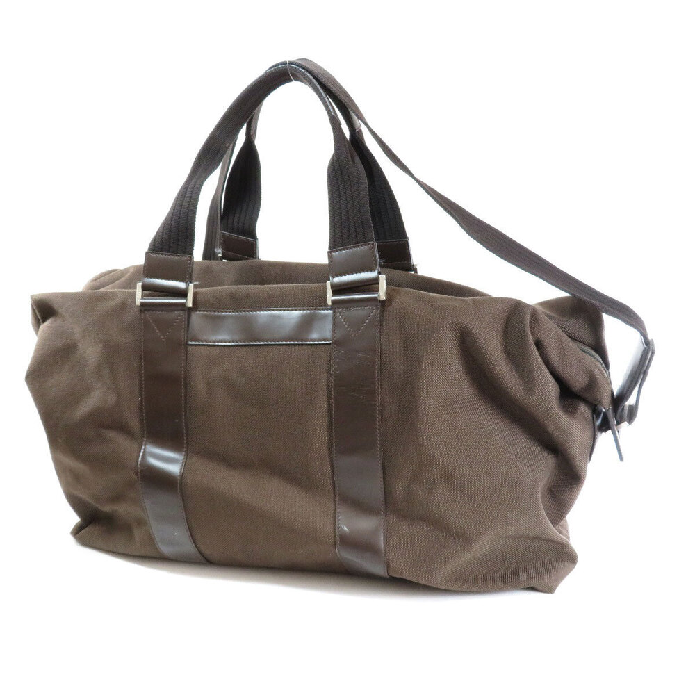 Salvatore Ferragamo bag embossed canvas Boston Black